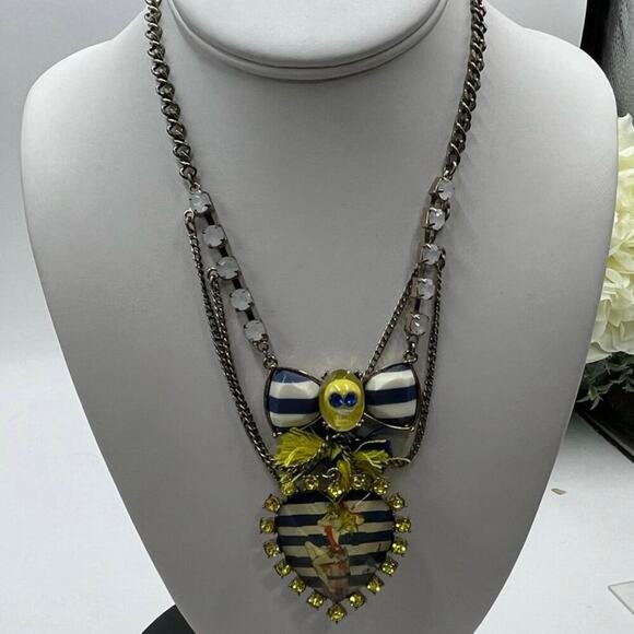 Betsey Johnson Pinup Girl Necklace Ship Shape Collection collection Skull - Picture 1 of 12